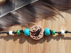 DŘEVĚNÝ NÁRAMEK PTÁČEK