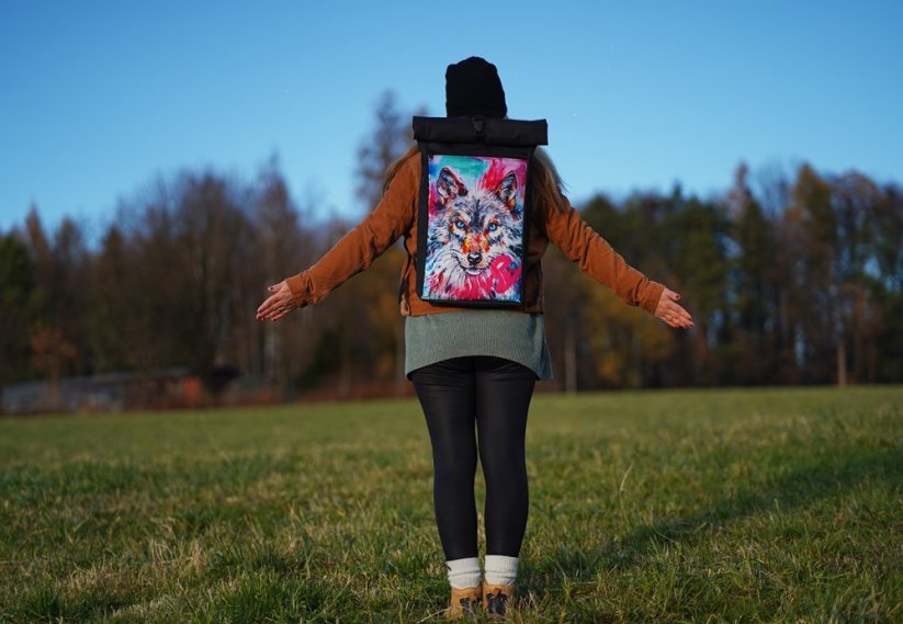 BATOH  VLK RŮŽOVÝ