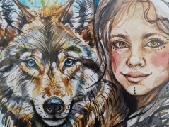 ILUSTRACE DÍVKA A VLK