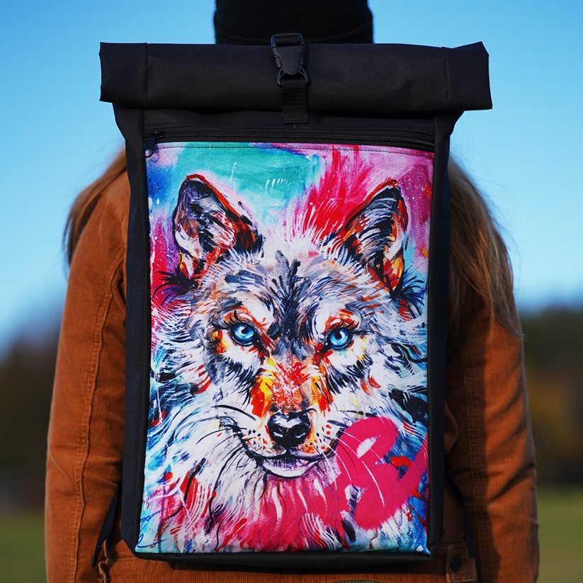 BATOH  VLK RŮŽOVÝ