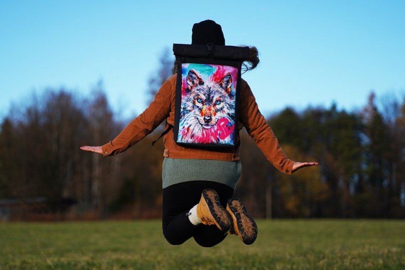 BATOH  VLK RŮŽOVÝ